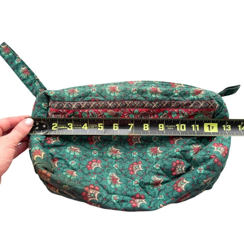 Vintage 90s Souleiado Cosmetic Bag Women  Quilted Floral Provencal Made InFrance